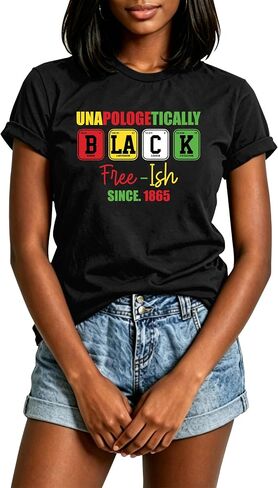 Juneteenth Shirts Women: African American Shirt June 19th 1865 Tshirt Black History Month Gift Tops in Kuwait