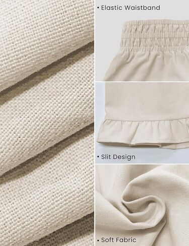 Women's Wide Leg Pants High Waist Ruffle Hem Casual Loose Cropped Trousers Solid Color Lightweight Daily Lounge in Kuwait
