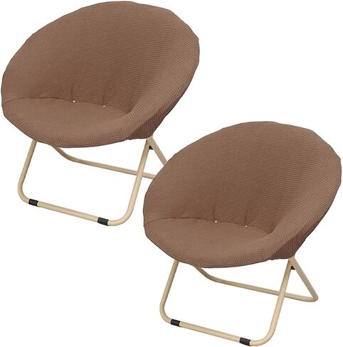 Saucer Chair Cover Stretchable Round Moon Chair Slipcovers Waterproof Foldable Saucer Chair Cover Circle Cushion Slipcovers Protector for Bedroom Set of 1 Pink in Saudi Arabia