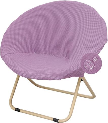 Saucer Chair Cover Stretchable Round Moon Chair Slipcovers Waterproof Foldable Saucer Chair Cover Circle Cushion Slipcovers Protector for Bedroom Set of 1 Pink in Kuwait