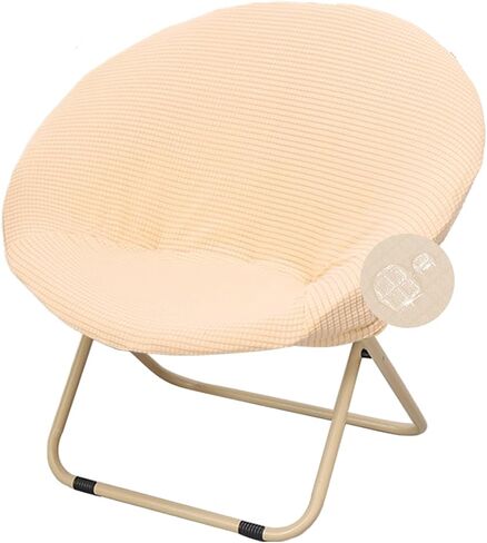 Saucer Chair Cover Stretchable Round Moon Chair Slipcovers Waterproof Foldable Saucer Chair Cover Circle Cushion Slipcovers Protector for Bedroom Set of 1 Pink in Kuwait