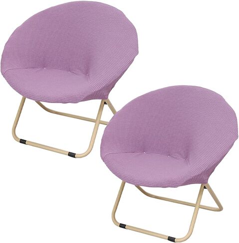 Saucer Chair Cover Stretchable Round Moon Chair Slipcovers Waterproof Foldable Saucer Chair Cover Circle Cushion Slipcovers Protector for Bedroom Set of 1 Pink in Kuwait