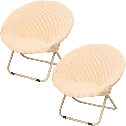 Saucer Chair Cover Stretchable Round Moon Chair Slipcovers Waterproof Foldable Saucer Chair Cover Circle Cushion Slipcovers Protector for Bedroom Set of 1 Pink in Kuwait