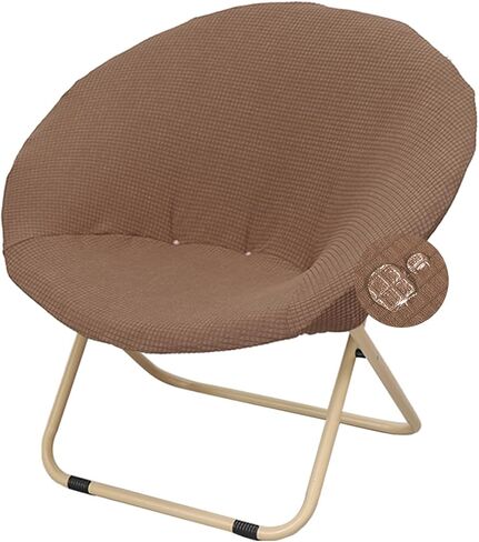Saucer Chair Cover Stretchable Round Moon Chair Slipcovers Waterproof Foldable Saucer Chair Cover Circle Cushion Slipcovers Protector for Bedroom Set of 1 Pink in Kuwait