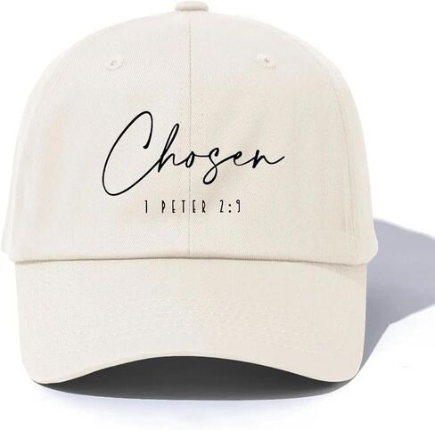 Chosen Print Baseball Cap, Adjustable Size Lightweight Dad Hat for Men Women, Casual Daily Wear Outdoor Sports in Kuwait
