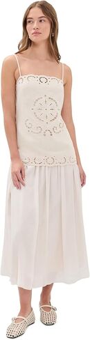 MOON RIVER Women's Spaghetti Strap Tube Top Midi Dress in Kuwait