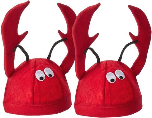 NA1 2-Pack Lobster Party Hat Costume Fancy Hat Dress Up Theme Party Hat Cap Roleplay Accessories in Saudi Arabia