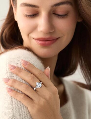 Moissanite Engagement Ring 1.25CT D Color VVS1 Clarity Pear Shaped 925 Sterling Silver Rings Bridal Wedding Promise Ring Jewelry for Women with Certificate Size 5-10 in Saudi Arabia