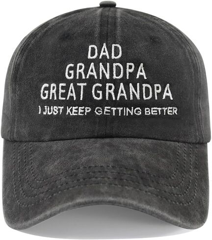 The Man The Myth The Legend Grandpa Hat for Men, Adjustable Embroidered Father's Day Birthday Gifts Grandfather Baseball Cap in Saudi Arabia