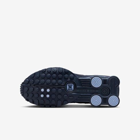 Nike Shox R4 Big Kids' (Boys') Shoes (Obsidian/Diffused Blue/Aluminum) Size 7 in Kuwait