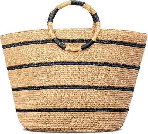 TOFUNTOY Beach Bags for Women Straw Tote Bag Summer Beach Bag Large Woven Straw Tote for Vacation Holiday in Saudi Arabia