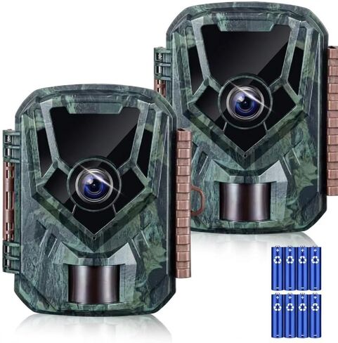 KJK Trail Camera 36MP 2.7K, Mini Game Camera with Night Vision 0.1s Trigger Time Motion Activated 130°Wide-Angle, Waterproof Trail Cam with 2.0" HD TFT Screen, Hunting Camera for Wildlife Monitoring in Saudi Arabia
