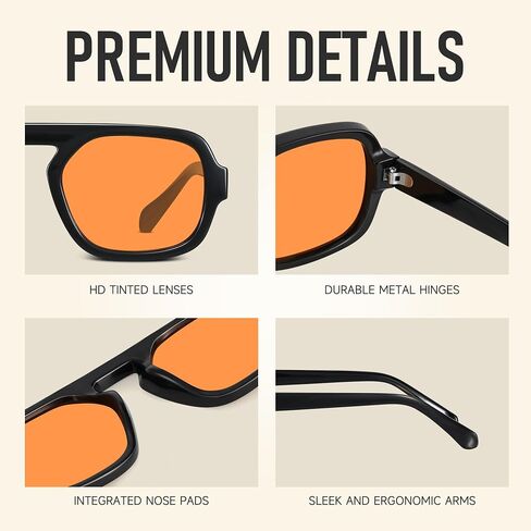 Square Aviator Sunglasses Womens - Trendy Sun Glasses for Women Men UV Protection Lightweight Comfortable Shades in Kuwait
