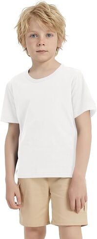 4 Pack Cotton Boys T Shirts Kids Short Sleeve Tops Summer Tee Shirts Clothes for Toddlers in Kuwait