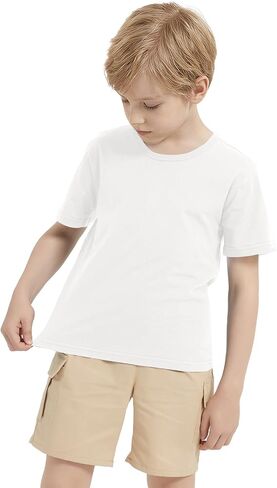 4 Pack Cotton Boys T Shirts Kids Short Sleeve Tops Summer Tee Shirts Clothes for Toddlers in Kuwait