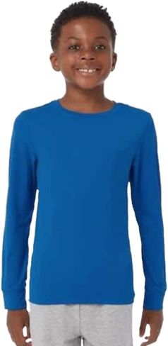 32 Degrees Boys Girls T-Shirts Blue Yellow Air Mesh 2-PK Long Sleeve Tee UPF 40 Large (14/16) in Kuwait