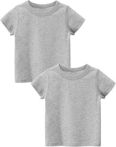 Youdesney Boys Short Sleeve Shirts, Kids Crewneck T-Shirts, Girls Casual Cotton Top Tee in Saudi Arabia