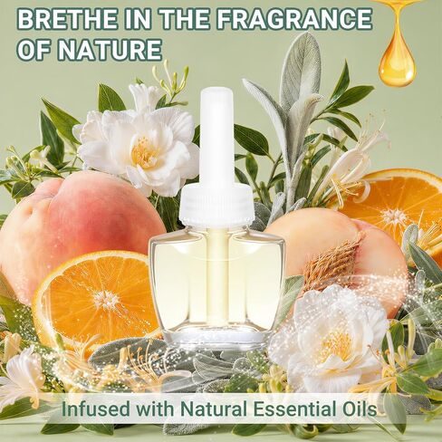 FIRIK Plug in Refills Air Freshener, White Sage, Sage & Citrus, Honeysuckle, Eucalyptus, for Home and Bathroom 7.92 Fl Oz 12 Count, Compatible with Air Wick & Glade, Not Include Glade Plus in Saudi Arabia