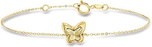 Ross-Simons Italian 10kt Yellow Gold Puffed Butterfly Bracelet in Saudi Arabia