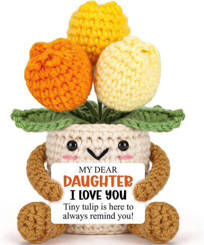 BiuNiuring Teacher Appreciation Gifts for Women, Thank You Science English Teacher Gifts, Birthday Retirement Thanksgiving Teachers' Day Graduation Season Handmade Crochet Tulip Flowers Decorations in Saudi Arabia