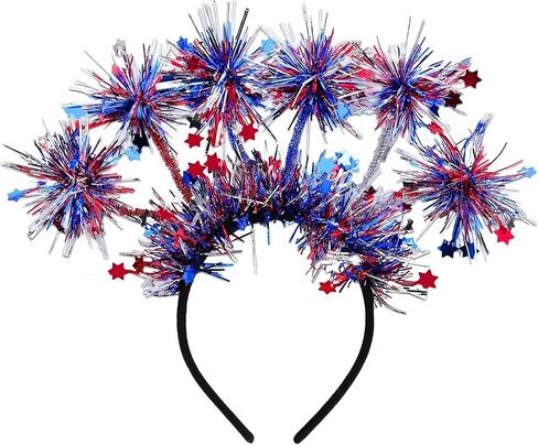 4th of July Patriotic Headband for Women Girls, Red White Blue Hair Accessories for Independence Day Celebrations in Kuwait