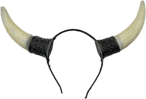 Furimuk Halloween Demon Horns Headband Devil Sheep Horns Headband Goat Horn Hairband for Halloween Christmas Dress Up Hair Accessories Adult Costume Cosplay Photo Shoot in Kuwait