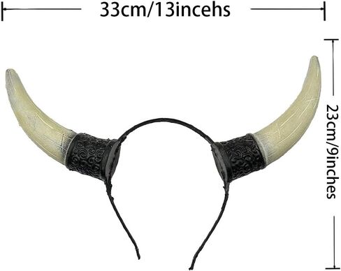 Furimuk Halloween Demon Horns Headband Devil Sheep Horns Headband Goat Horn Hairband for Halloween Christmas Dress Up Hair Accessories Adult Costume Cosplay Photo Shoot in Kuwait
