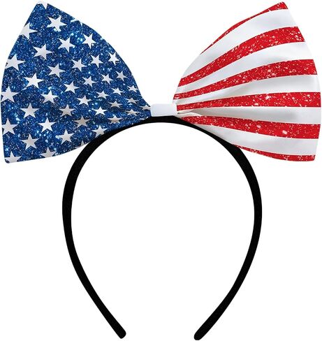 4th of July Patriotic Headband for Women Girls, Red White Blue Hair Accessories for Independence Day Celebrations in Kuwait