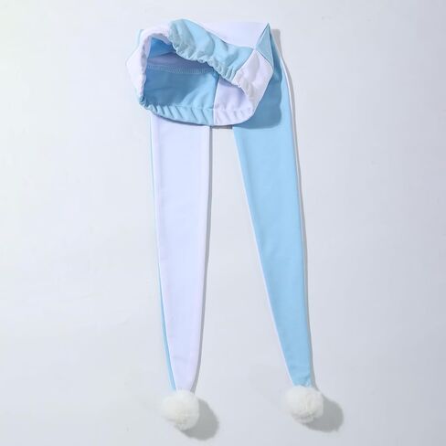 Long Ear Jester Hat Carnival Clown Costume Accessory with Pom Poms Masquerade Party Headwear for Men Women in Kuwait
