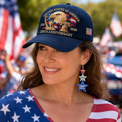 250 Anniversary USA Earrings 4th of July Patriotic Earrings for Women America 250th Anniversary Merchandise Accessories American Gifts in Kuwait