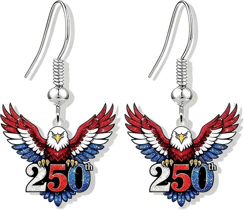 250 Anniversary USA Earrings 4th of July Patriotic Earrings for Women America 250th Anniversary Merchandise Accessories American Gifts in Kuwait