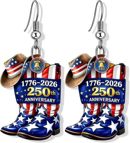 250 Anniversary USA Earrings 4th of July Patriotic Earrings for Women America 250th Anniversary Merchandise Accessories American Gifts in Kuwait