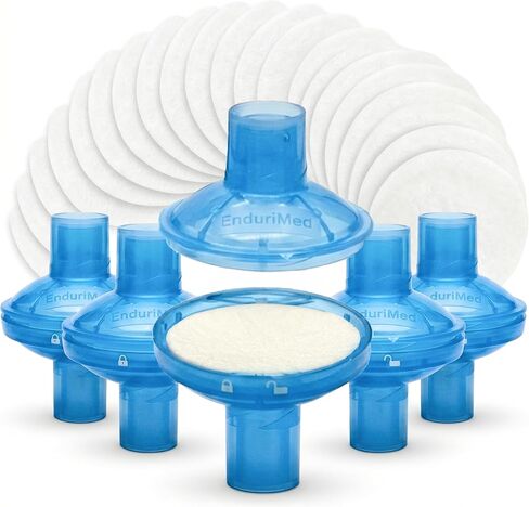 Inline Air Hose Filter Kit for CPAP Tubing – Replaceable Filters with 5 Reusable Housings (20 Uses) – Compatible with AirSense 10/11, DreamStation & Standard 22mm Connections in Saudi Arabia