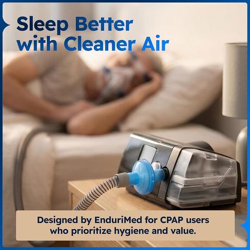 Inline Air Hose Filter Kit for CPAP Tubing – Replaceable Filters with 5 Reusable Housings (20 Uses) – Compatible with AirSense 10/11, DreamStation & Standard 22mm Connections in Saudi Arabia