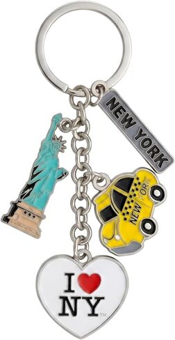 City-Souvenirs New York City Keychain, Unisex Adult, Multicolor, Metal, Travel Theme, Double Ring in Kuwait