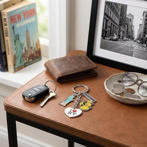 City-Souvenirs New York City Keychain, Unisex Adult, Multicolor, Metal, Travel Theme, Double Ring in Kuwait