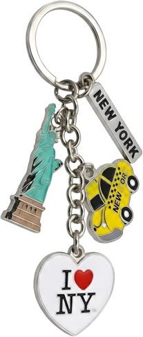 City-Souvenirs New York City Keychain, Unisex Adult, Multicolor, Metal, Travel Theme, Double Ring in Kuwait