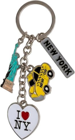 City-Souvenirs New York City Keychain, Unisex Adult, Multicolor, Metal, Travel Theme, Double Ring in Kuwait