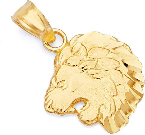 GoldenMine 14k Yellow Gold Lion Pendant in Saudi Arabia