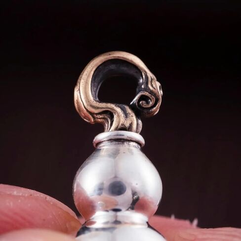COPPERTIST.WU سحر القرع الصغير فنغ شوي تميمة قلادة مجوهرات مصنوعة يدويًا هدية للنساء والرجال، الثور. الفضة والنحاس (سحر فقط) in Kuwait