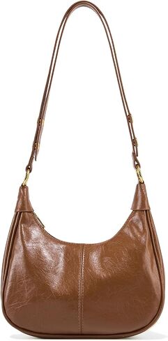 Soft Shoulder Bag for Women, Retro Crescent Shape Handbag Small Crossbody Hobo Purse in Saudi Arabia