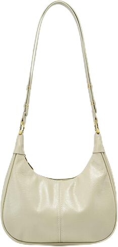 Soft Shoulder Bag for Women, Retro Crescent Shape Handbag Small Crossbody Hobo Purse in Saudi Arabia
