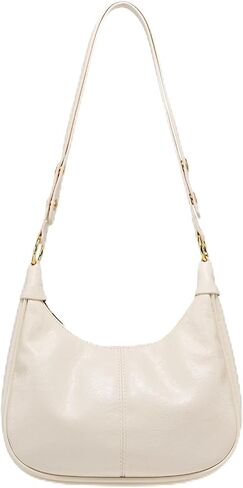 Soft Shoulder Bag for Women, Retro Crescent Shape Handbag Small Crossbody Hobo Purse in Saudi Arabia
