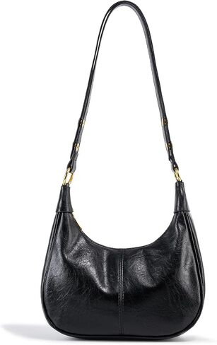 Soft Shoulder Bag for Women, Retro Crescent Shape Handbag Small Crossbody Hobo Purse in Saudi Arabia