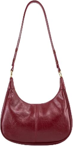 Soft Shoulder Bag for Women, Retro Crescent Shape Handbag Small Crossbody Hobo Purse in Saudi Arabia