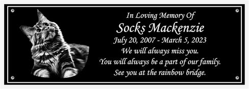 Photo Memorial Bench Plate, Personalized Plaque, Door Name Plate, Building Sign, Engraved Tree Plaque, Multiple Sizes and Colors(Black With White Writing) in Kuwait