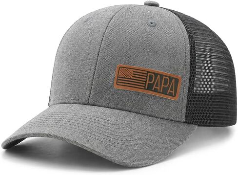 Papa American Flag Trucker Hat for Men, Gift for Dad Husband from Daughter Son Wife, Grandpa Patriotic Baseball Cap in Saudi Arabia