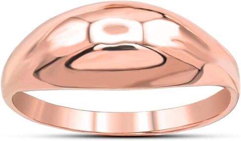 Modern Contemporary Ring 10K Yellow, White, and Rose Gold Glamorous Domed Band Style Statement Ring in Saudi Arabia