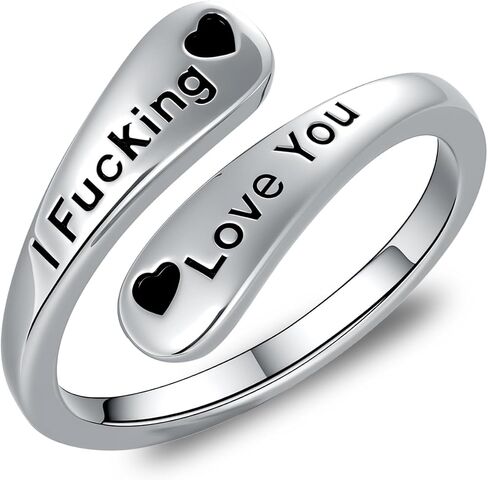 I Fucking Love You Ring 925 Sterling Silver Hope Rings Promise Jewelry Gift for Women in Kuwait