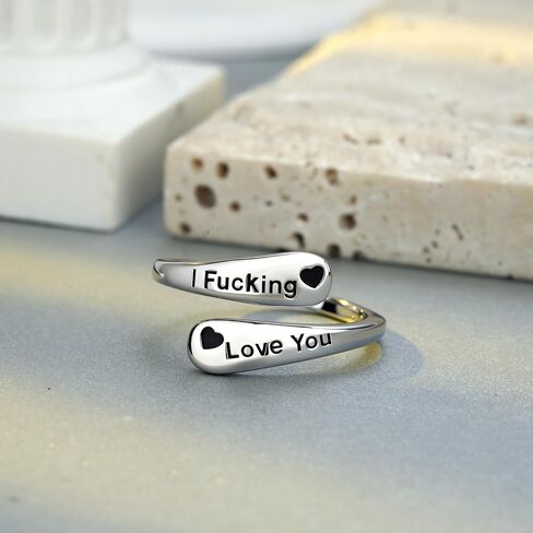 I Fucking Love You Ring 925 Sterling Silver Hope Rings Promise Jewelry Gift for Women in Kuwait